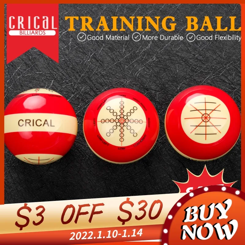 

CRICAL Standard Training WhiteBall Billiard Resin Material Impact Resistance Double-sided Design Ball Practice Suit For Beginner