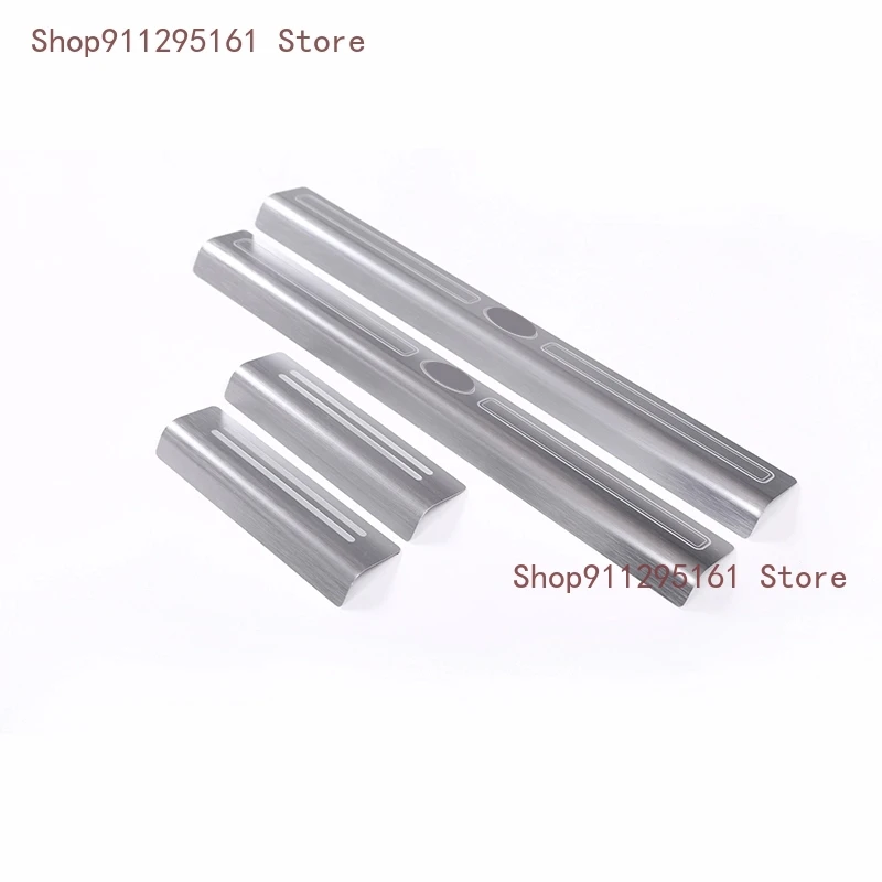 

Car Styling 4pcs Aluminum Alloy Exterior Door Sill Scuff Threshold Guard Plate Cover Trim For Land Rover Discovery 5 LR5 L46