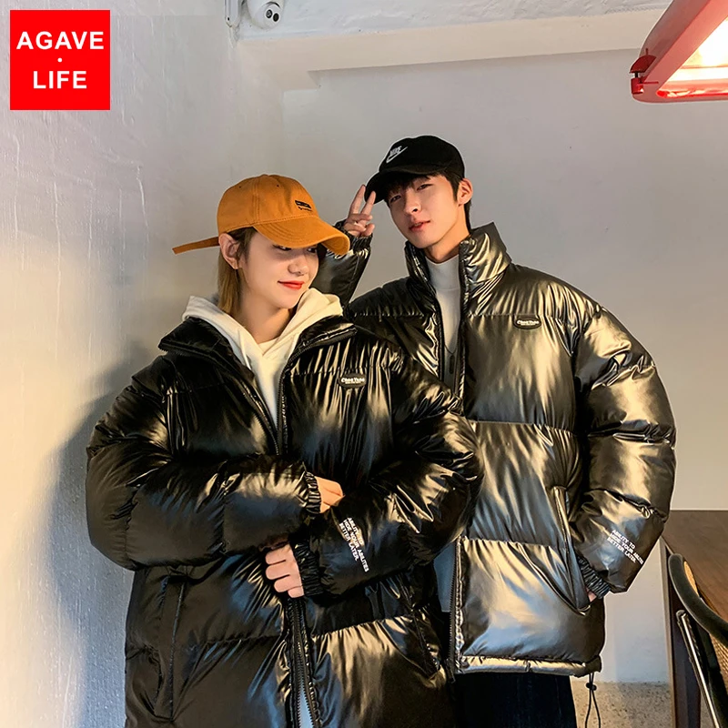 

Men's Winter Down Jacket Thick Keep Warm Korean Casual Jacket Puffer Coat Couple Oversize Lightweight Parka Windbreaker Men Tops