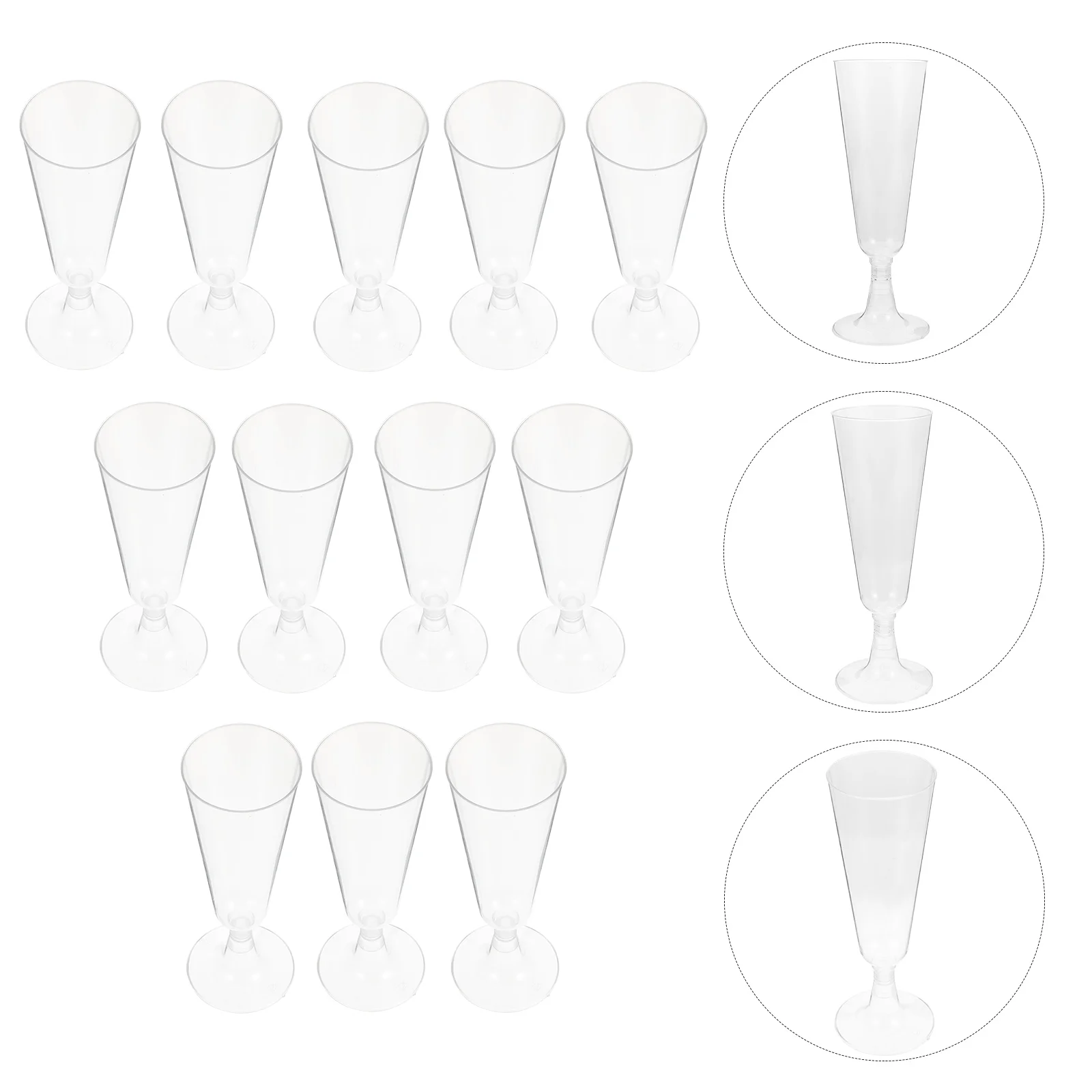 

12Pcs Tulip Glasses Cups Prosecco Flutes Flutes Clear Glasses