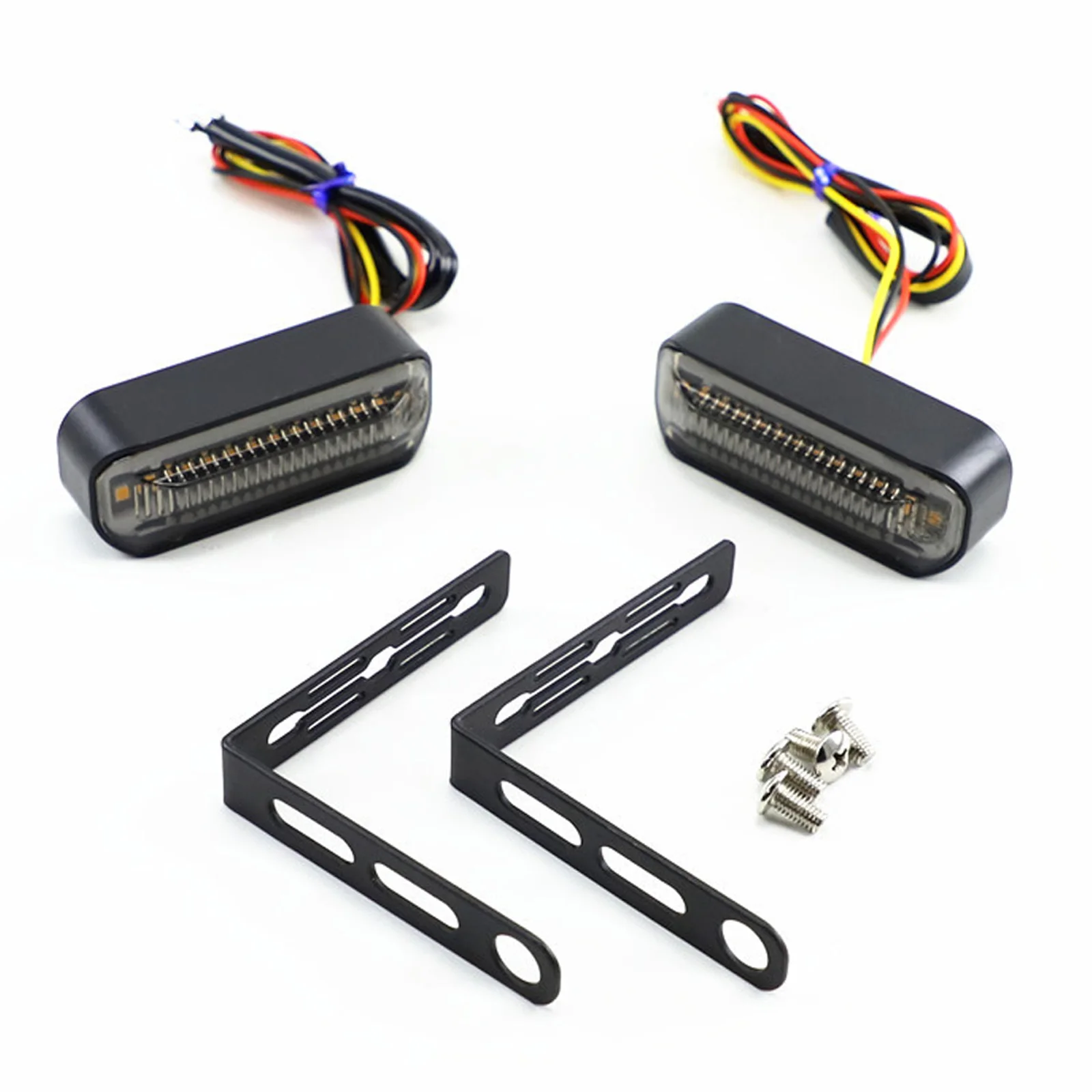 

2 шт., Светодиодные поворотники для мотоцикла, 2 в 1