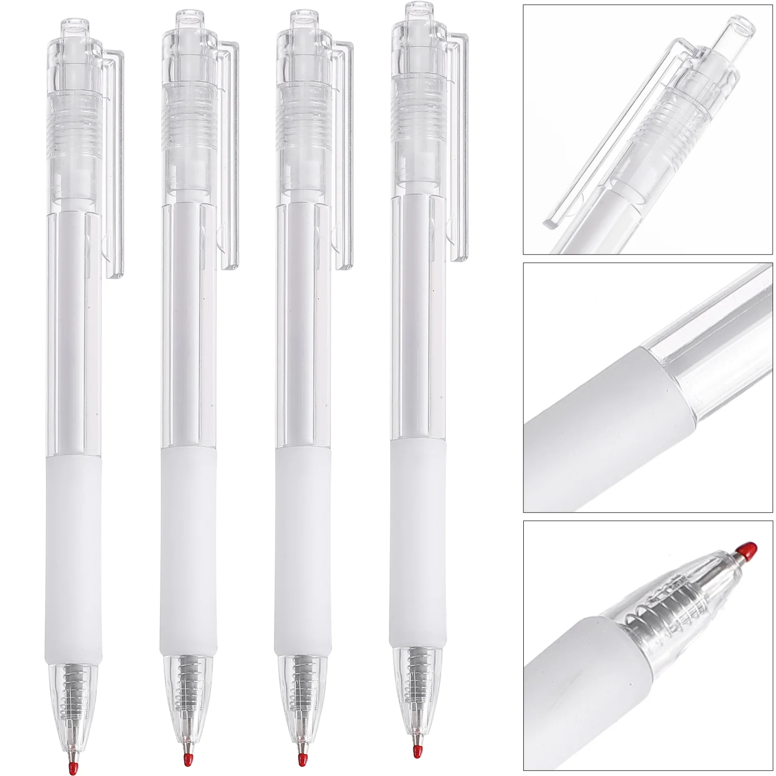 

12pcs Portable Pen Click Type Roller Simple Neutral Pens Signature Pens