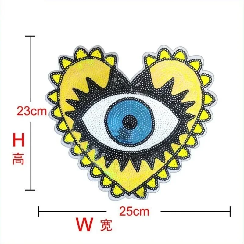 Мультяшные блестящие нашивки Devil's Eye на одежду значок Love футболка наклейки