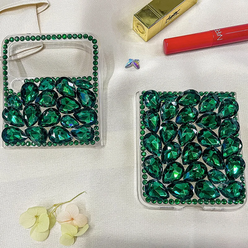 

For Samsung Galaxy Z Flip 4 Case Foldable Screen Luxury Rhinestone Case