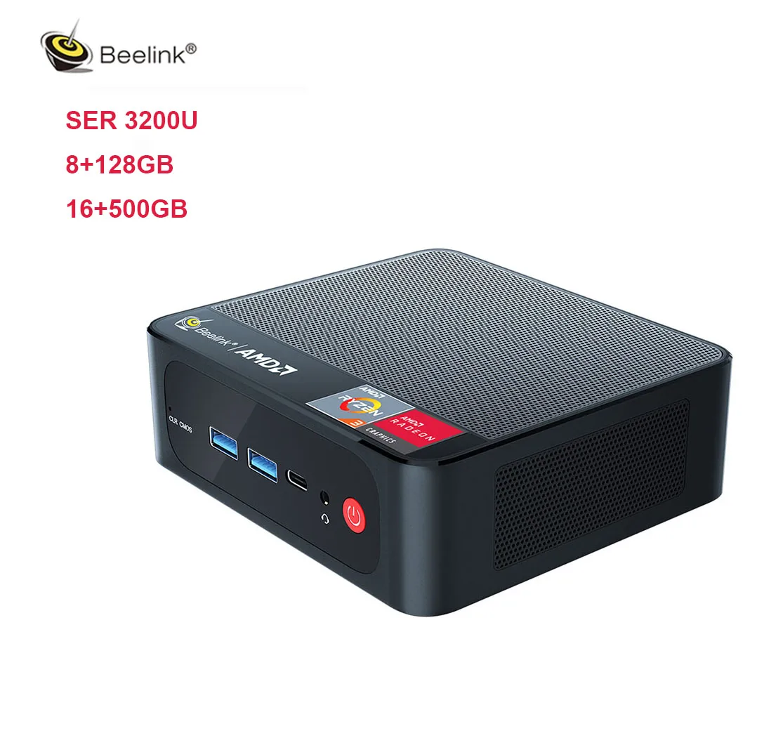 Beelink SER AMD Ryzen 3 3200U Windows 10 Мини ПК DDR4 16 Гб ОЗУ 256 ГБ SSD WIFI BT игровой компьютер SATA HDD NVME |