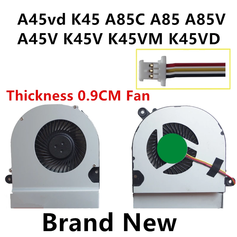 Новый радиатор для ноутбука, Охлаждающий радиатор для ноутбука A45vd K45 A85C A85 A85V A45V K45V K45VM K45VD
