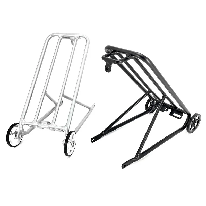 

Bicycle Luggage Carrier For Brompton Folding Bike Rear Racks Aluminum Alloy Standard Cargo Rack Easywheel