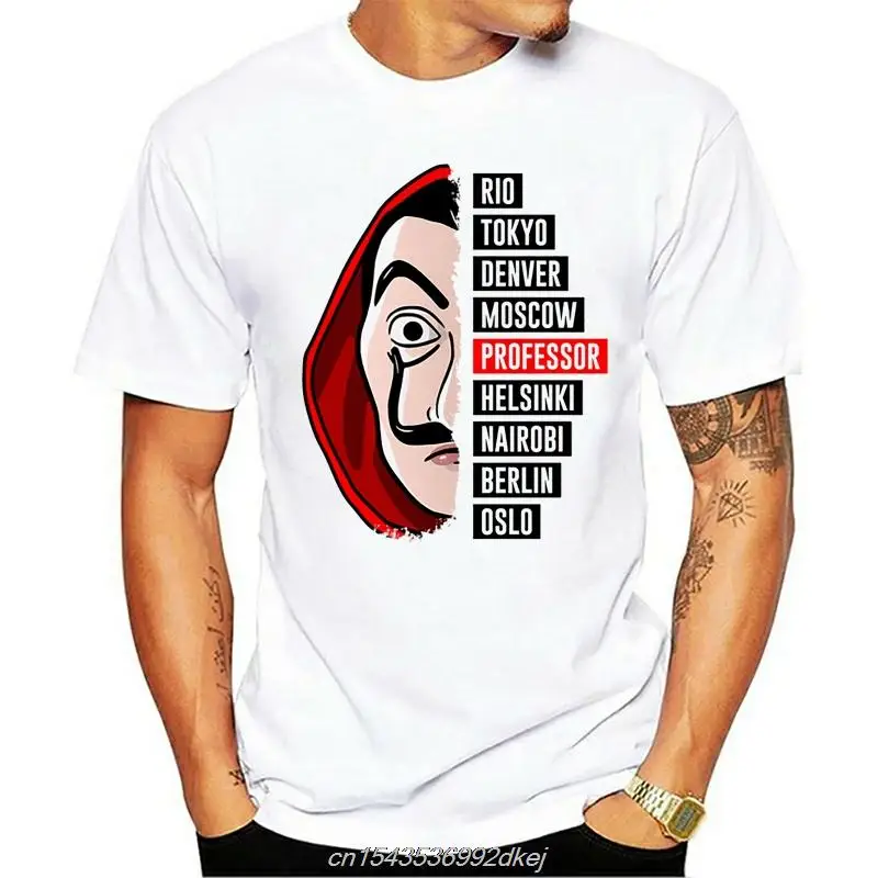 

T Shirt Men Funny Design La Casa De Papel T Shirt Money Heist Tees TV Series Tshirts Men Short Sleeve Hoe Of Paper T-shirt4xl5xl