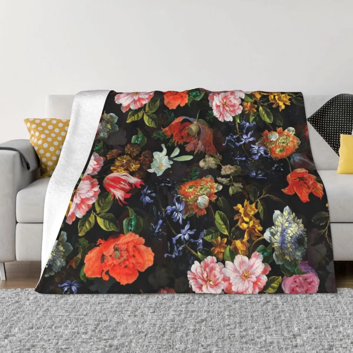 Античный ботанический Ночной цветок сад я бросаю одеяло движущиеся мягкие