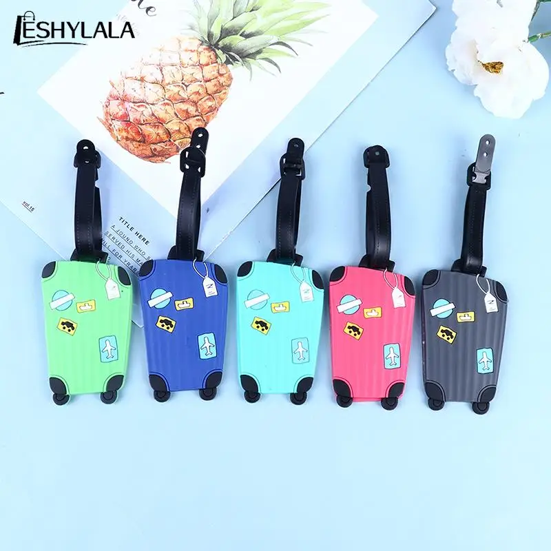 

Silicon Luggage Tags Suitcase Baggage Tag Women Men Portable Label Suitcase ID Address Holder Baggage Boarding Travel Access