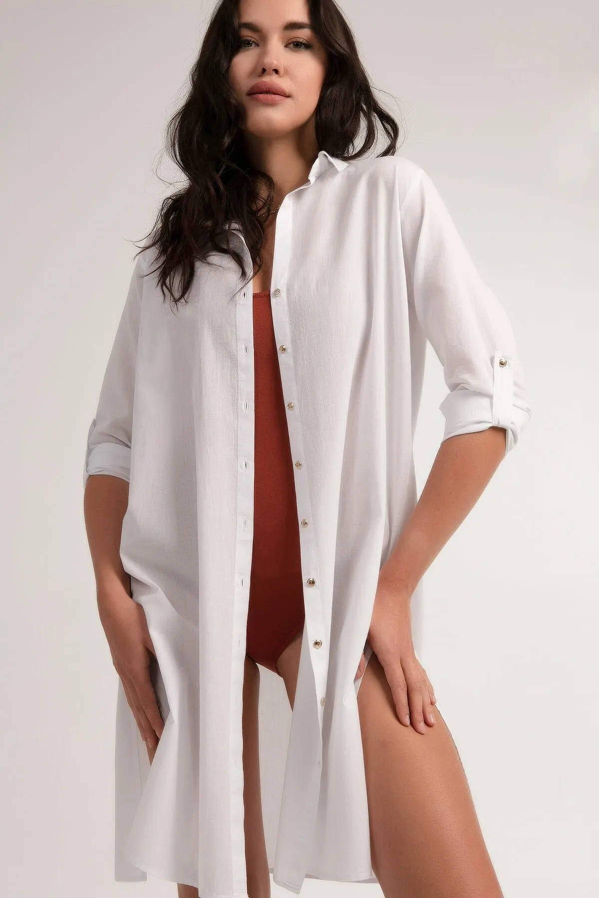 

Женское парео, белая рубашка, Пляжное Платье, купальник, пикантная туника, костюм, пляжная одежда, женский пляжный чехол для бикини