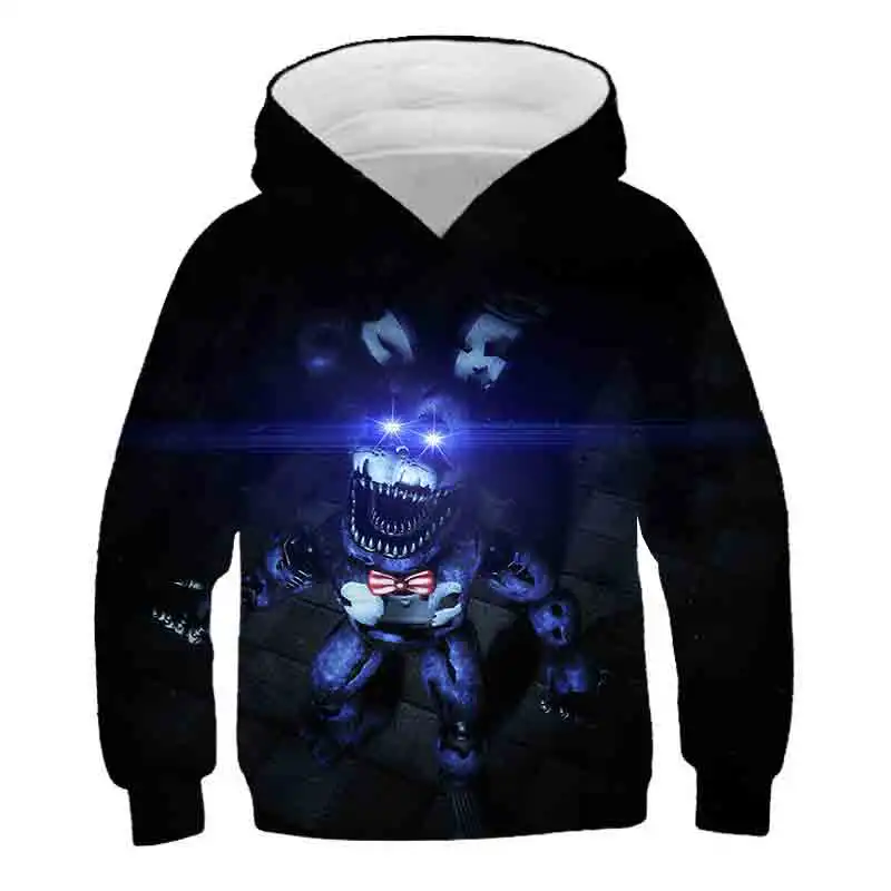 

Boys Girls Five Night At Freddy Hoodies Cartoon Sweatshirts Kid Clothes Spring Autumn Tops Coat Children 4-14 T Hooded Clothing