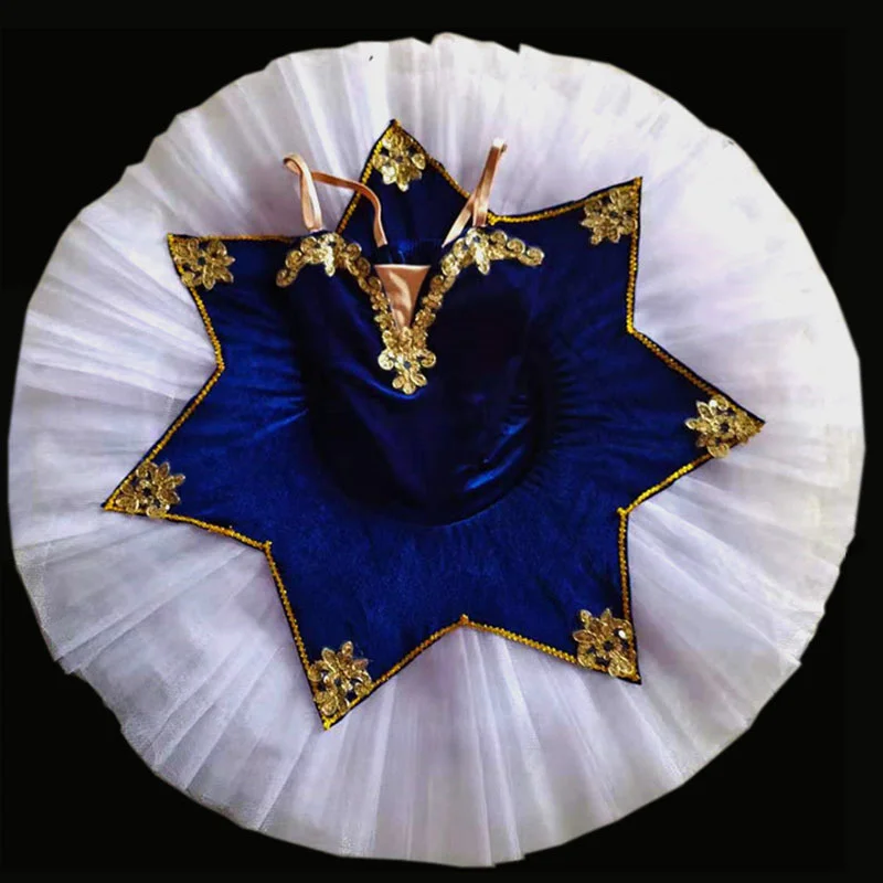 

2022 Colores pre-professional ballet tutu white black ballet dress costume kids pancake ballet tutu stage dance wear girls