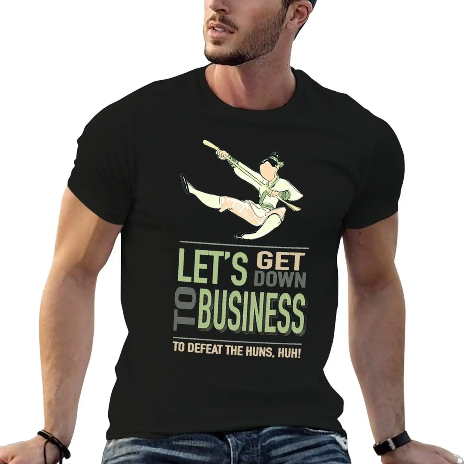 Футболка Lets Get Down to Business футболка с аниме большие футболки для мужчин хлопок