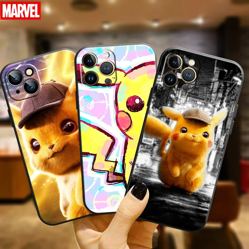 

Anime Pokemon Cute Pikachu For Apple iPhone 11 12 13 Pro Max 12 13 Mini X XR XS Max SE 6 6S 7 8 Plus Phone Case Back