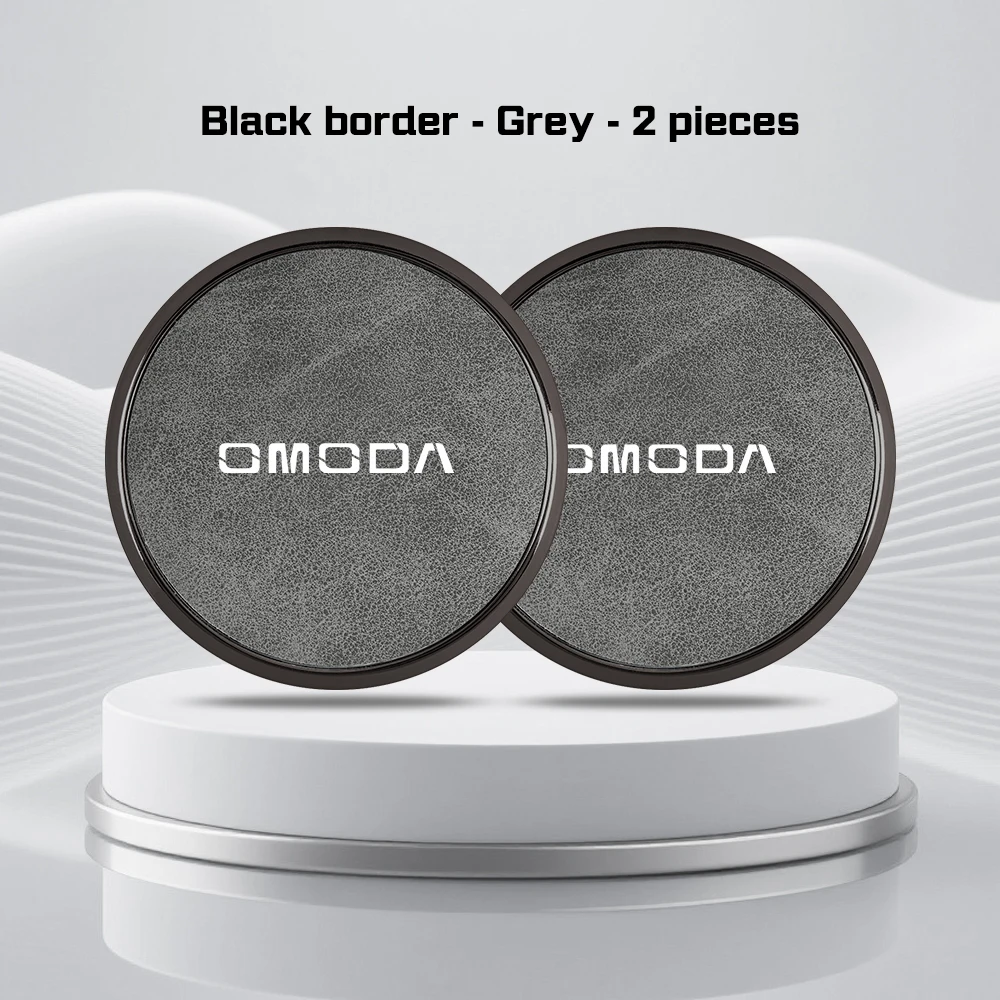 

Для Chery Omoda 5, 9, FX, C5, E5, C9 EV, PHEV: Коврики-подставки из сплава и кожи для подстаканников, противоскользящие, аксессуары для автомобиля