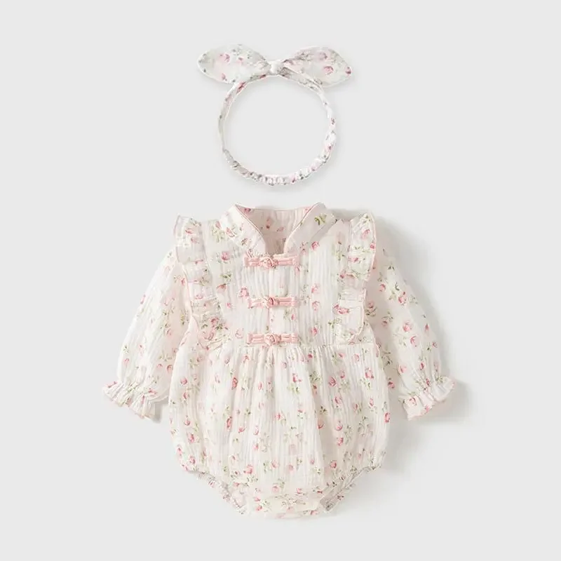 Осенняя коллекция детская одежда женская цельная хлопковая верхняя для