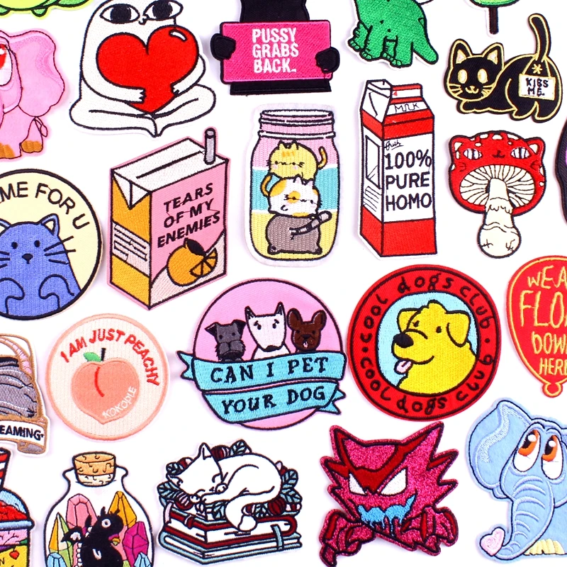 Термоклейкие нашивки с вышивкой в виде мультяшной бутылки для одежды - купить по