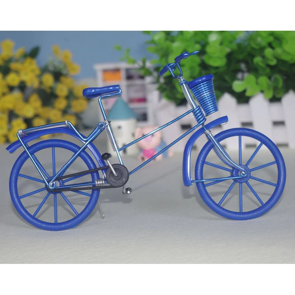 

Алюминиевый велосипед, миниатюрная модель велосипеда, скульптура торта, Топпер, велосипед с пальцами для коллекций декор для книжной полки
