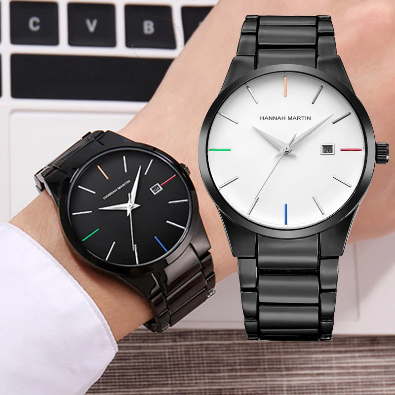 

Men Top Brand Luxury Quartz Waterproof Creative Watches Men's Stainless Steel Band Date Calendar IP Vacuum Plating Reloj Hombre