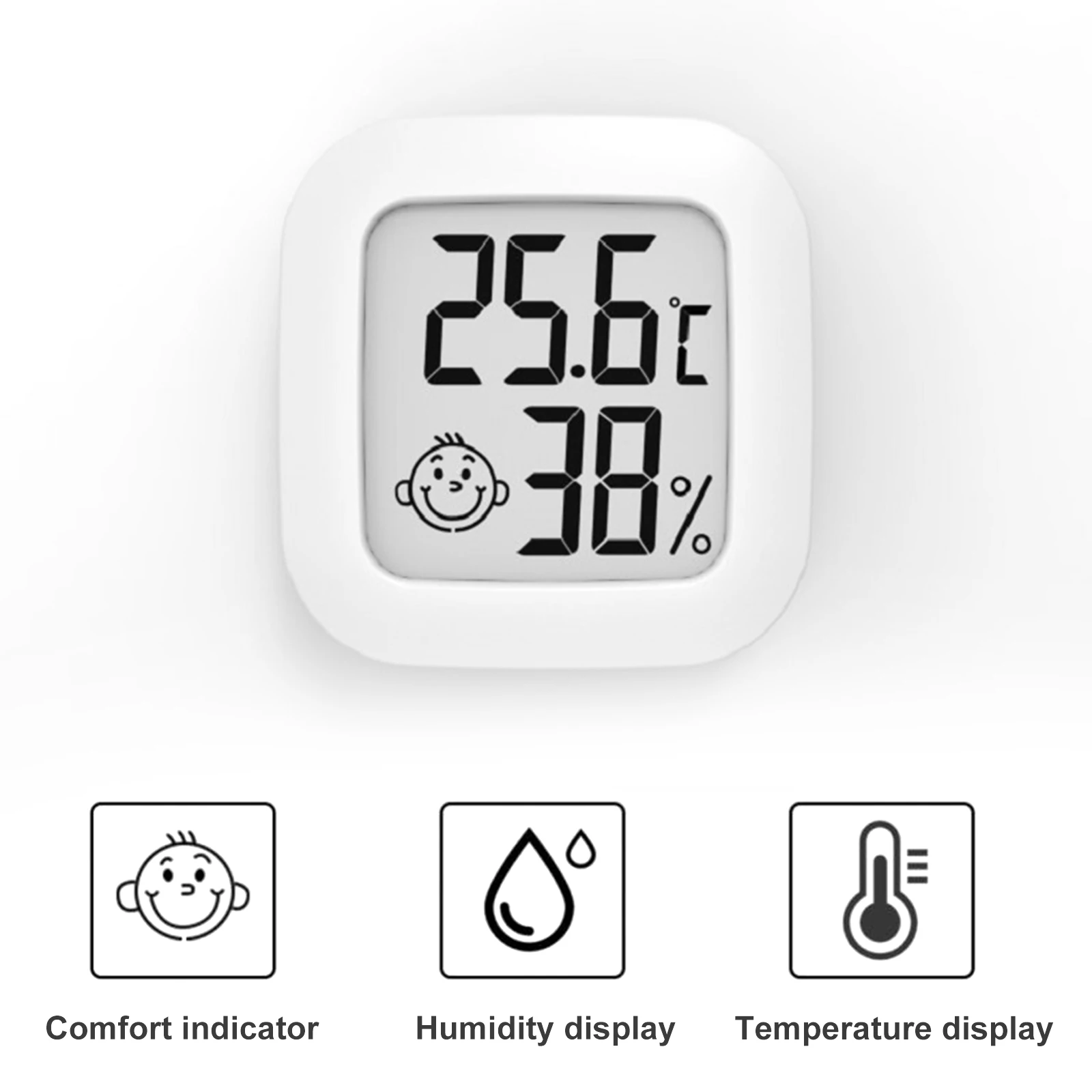 Mini Thermometer LCD Digital Temperature Room Hygrometer Gauge Sensor Humidity Meter Indoor Thermometer Temperature 50°C - 69°C images - 6