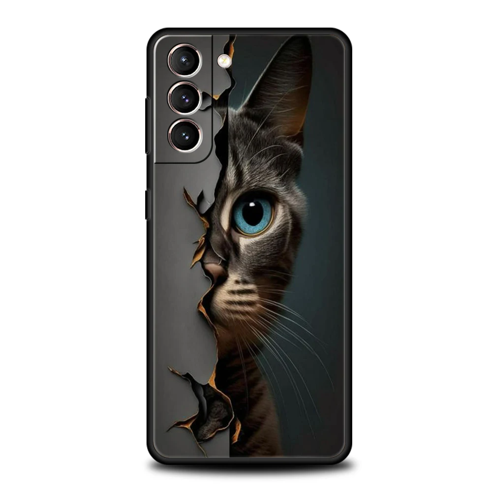 Чехол для телефона Cut Cat для Samsung Galaxy S24 S23 S22 S20 S21 FE Ultra S10 S10E S9 S8 Plus 5G Силиконовый мягкий чехол Coque Capas Сумки (art.: 3920c757e9ae7) - 3920c757e9ae7