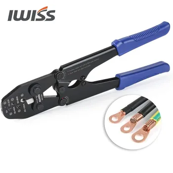 IWISS IWS-5100A Electrical Cable Crimper Tools for Open Barrel Lug  Lead-Free OEM Battery Terminals Works with Wire AWG 16-4 1