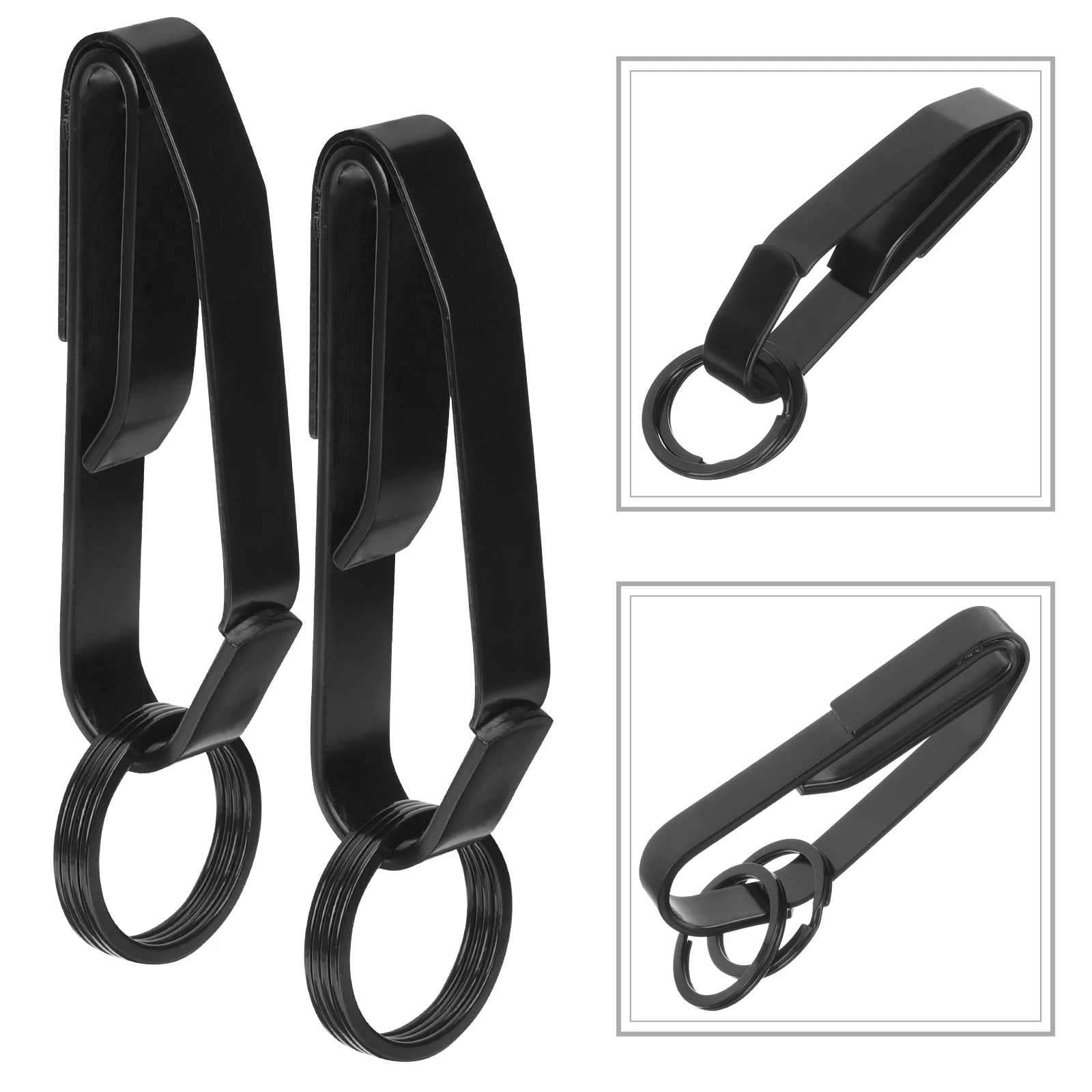 

Key Belt Keychain Holder Ring Clips Buckle Clip Quick Release Stainless Chain Steel Metal Strap Police Personalized Practical