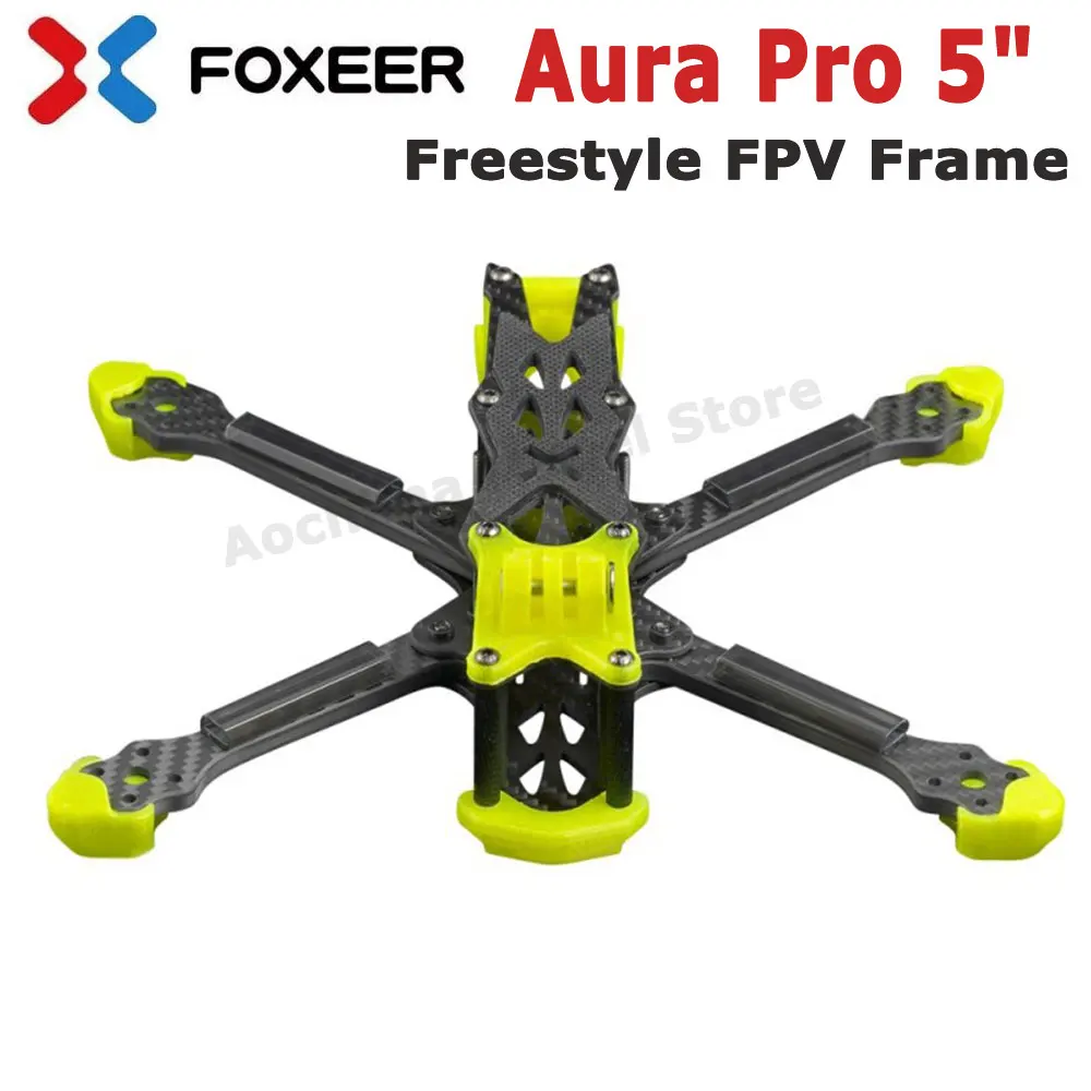 

Foxeer Aura Pro 5" Freestyle FPV Frame 220mm Toray T700 Carbon with Silky Coating for FPV 5inch Analog Vista HDZERO Drone