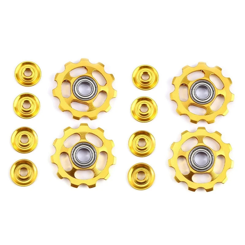 

2 комплекта, велосипедные сверхлегкие шкивы из алюминиевого сплава для заднего переключателя передач