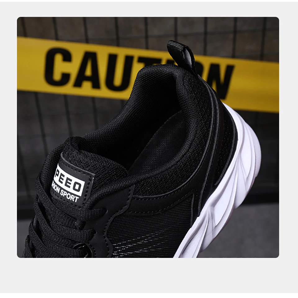 Loekeah Men Running Shoes Breathable Lightweight Sneakers Comfortable Athletic Training Footwear Lace-Up Outdoor Sports Shoes