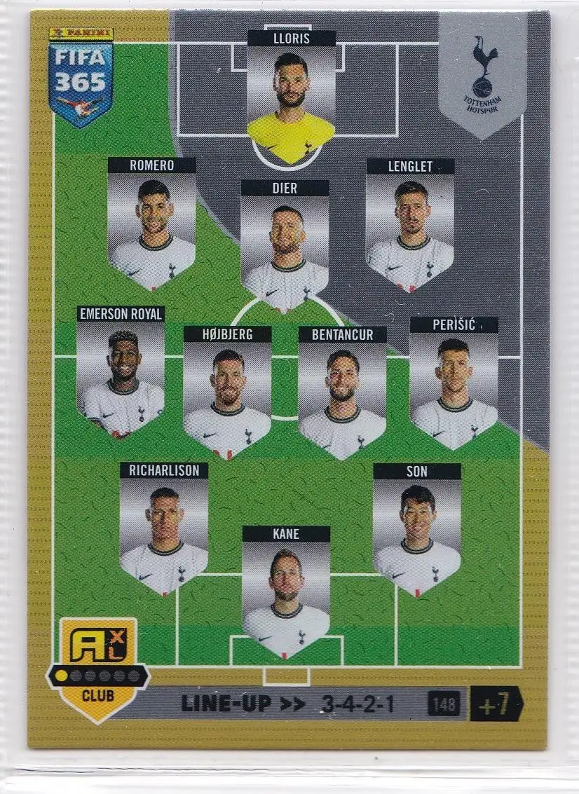 

PANINI 2023 ФИФА 365 Звездная карточка 148 карточка команды Тоттенхэм хоспур сон хеун-Мин Кейн