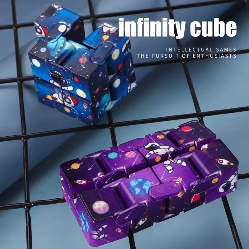 

Children Adult Decompression Fidgets Game Creative Infinite Magic Cube Square Puzzle Toys Hand Game Four Corner Maze Toys