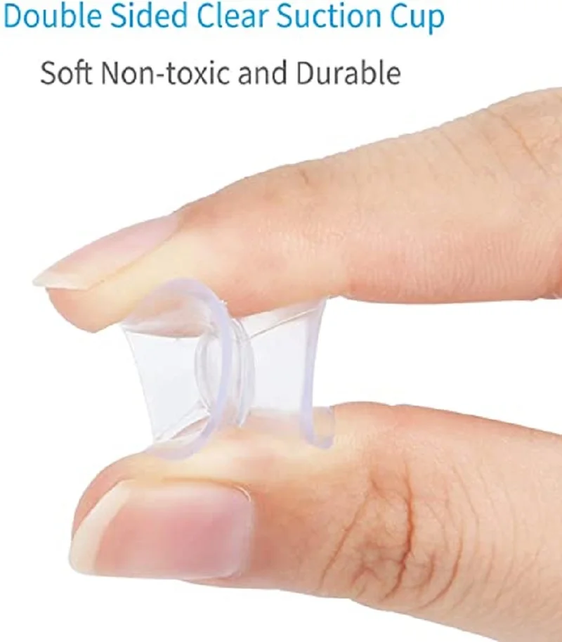 

10Pcs/Set 20/30/35mm Clear Sucker Suction Cups Mushroom Head Strong Vacuum Suckers PVC Double Sided Suction for Window Glass Car