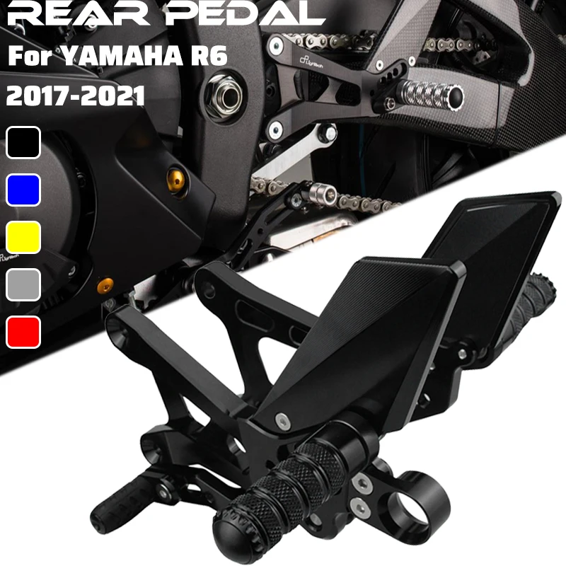 

Motorcycle Aluminum Footpeg For YAMAHA YZF R6 YZF-R6 YZFR6 2017-2021 CNC Adjustable Foot Pegs Pedal Rearsets Footrest