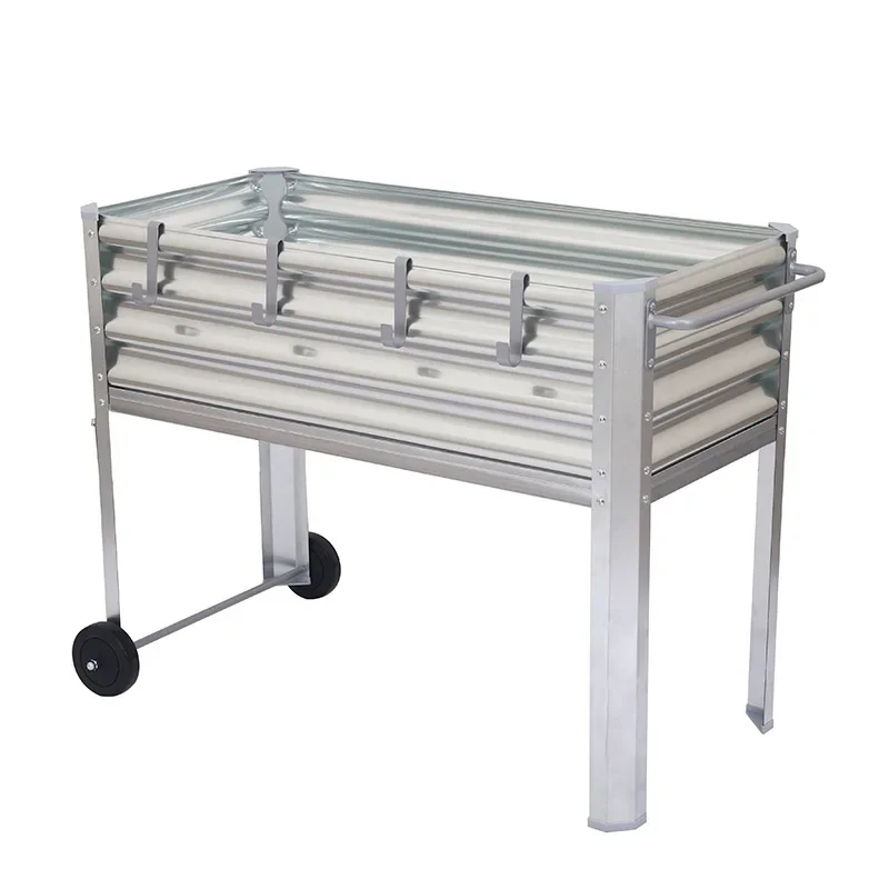 Черный цвет приподнятые кровати открытый двор патио кашпо садовая кровать из