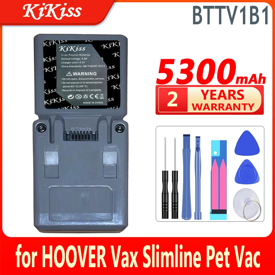 

KiKiss Battery BTTV1B1 5300mAh for HOOVER Vax Slimline Pet Vac New Handheld vacuum cleaner High Capacity Bateria