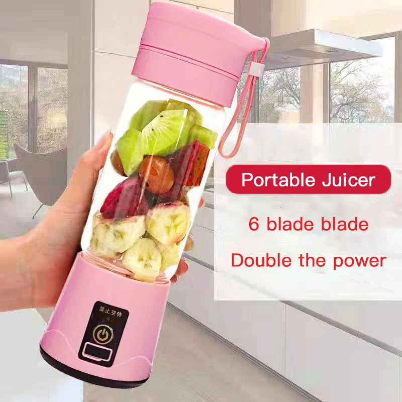 

Mini Fresh Juice Blender Handheld Fruit Juicer Cup 380ml Multifunction Milkshake Mixer Machine Portable Kitchen Blender