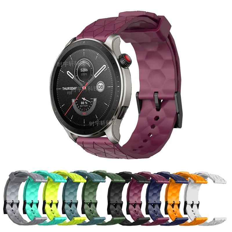 

20mm 22mm Band For Amazfit GTR 4/3 Pro /2 2E/GTR 47mm/Pace/Stratos 3 Silicone Strap Sport Bracelet For Amazfit Bip S/U Pro Watch