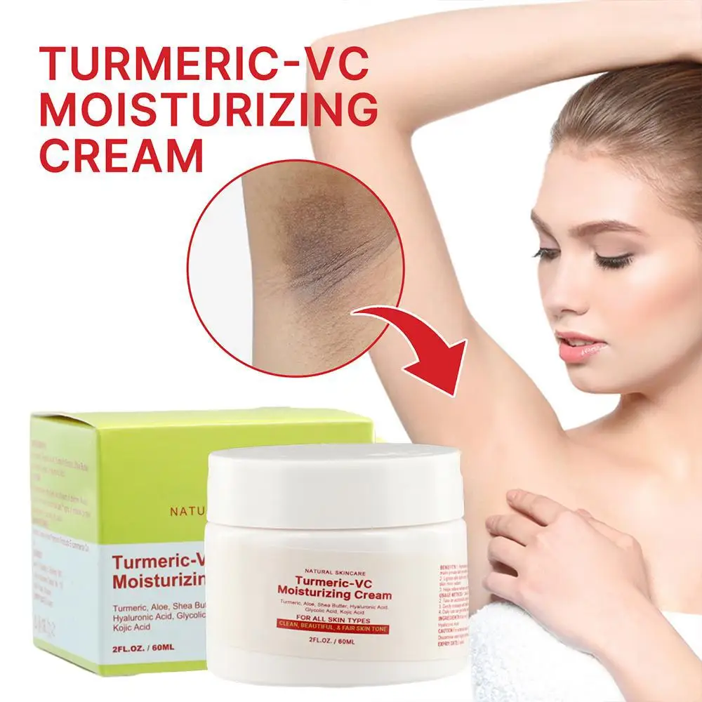 

60ml Turmeric Face Whitening Cream Brightening Lighten Dark Skin Remove Acne Dark Spots Moisturizing Cream For Body Skin Ca M9J5
