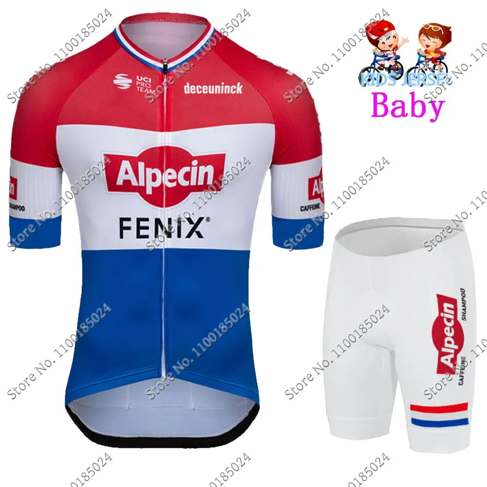 

Детский комплект одежды для велоспорта из джерси Alpecin Fenix, для мальчиков и девочек, 2022