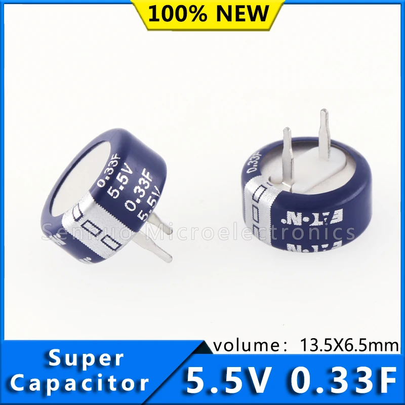 1 шт. новый суперконденсатор типа C KR-5R5C334-R 5 В 0 33F 330 мФ (EDLC) радиальный банка 50 Ом при