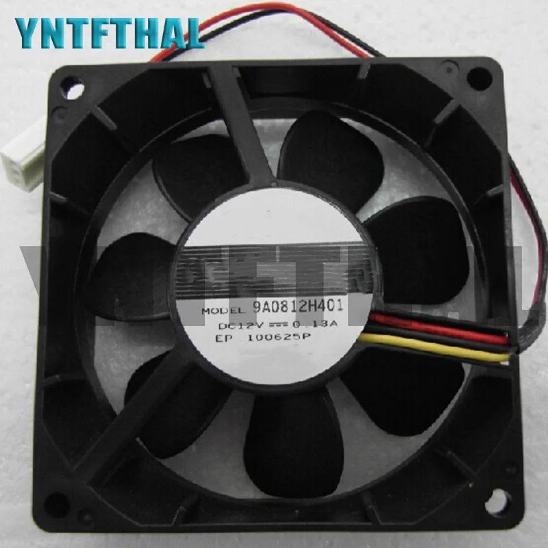 New 9A0812H401 0.13A DC 12V 8025 8CM 80*80*25MM Cooler 3 Pins Double Ball Bearing Cooling Fan