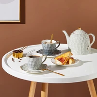 afternoon european porcelain tea cup set services luxury breakfast reusable special tea cups and saucer sets tasse teaware
