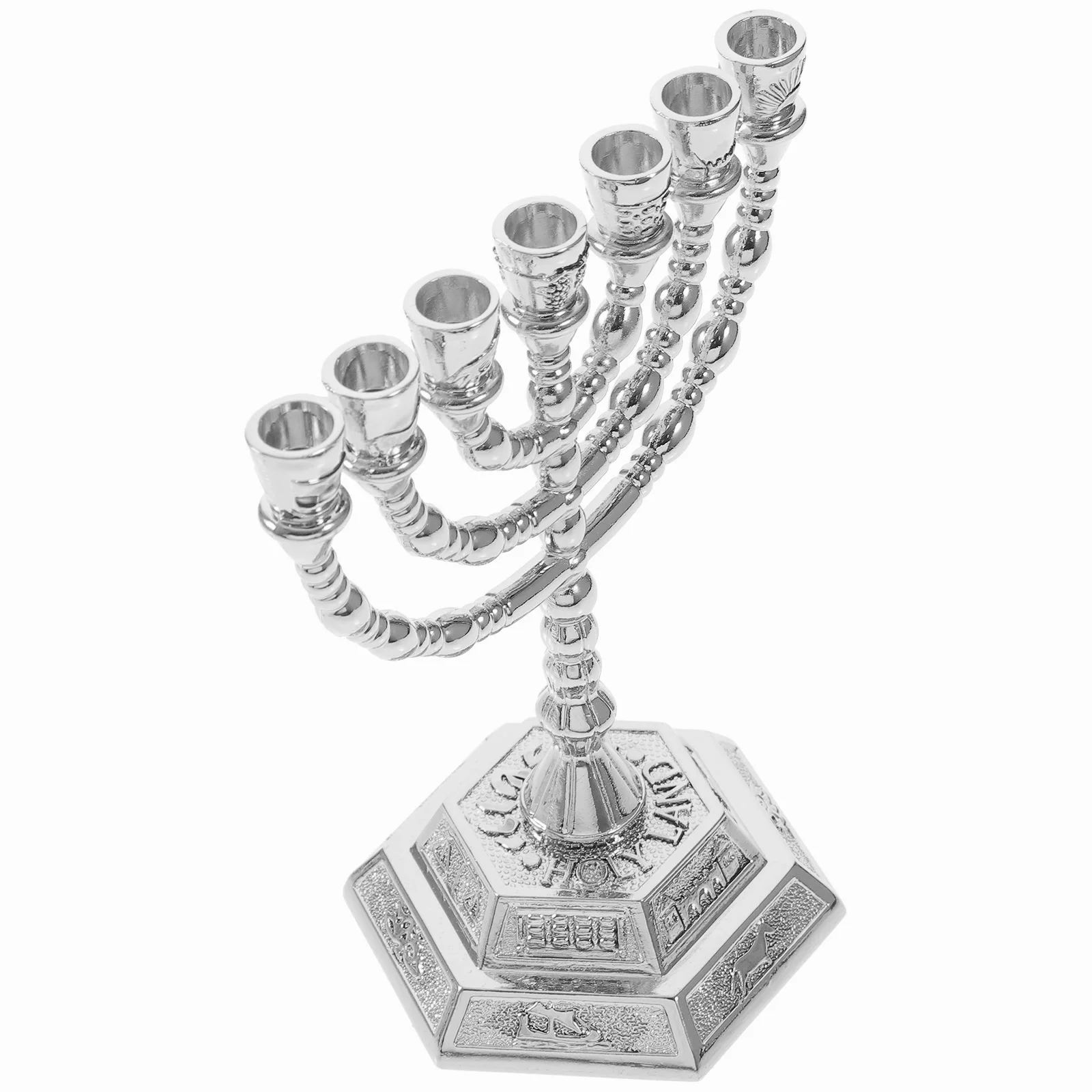 

Hanukkah Candlestick 7 Candlesticks Dining Room Table Decor Desktop Menorah Adornment