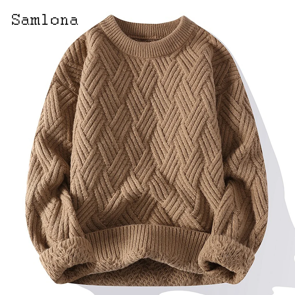 Mens Long-sleeved Sweater Top Casual Knitted Pullovers masculinas pull homme ropa jumpers solid vintage harajuku ruched Sweaters