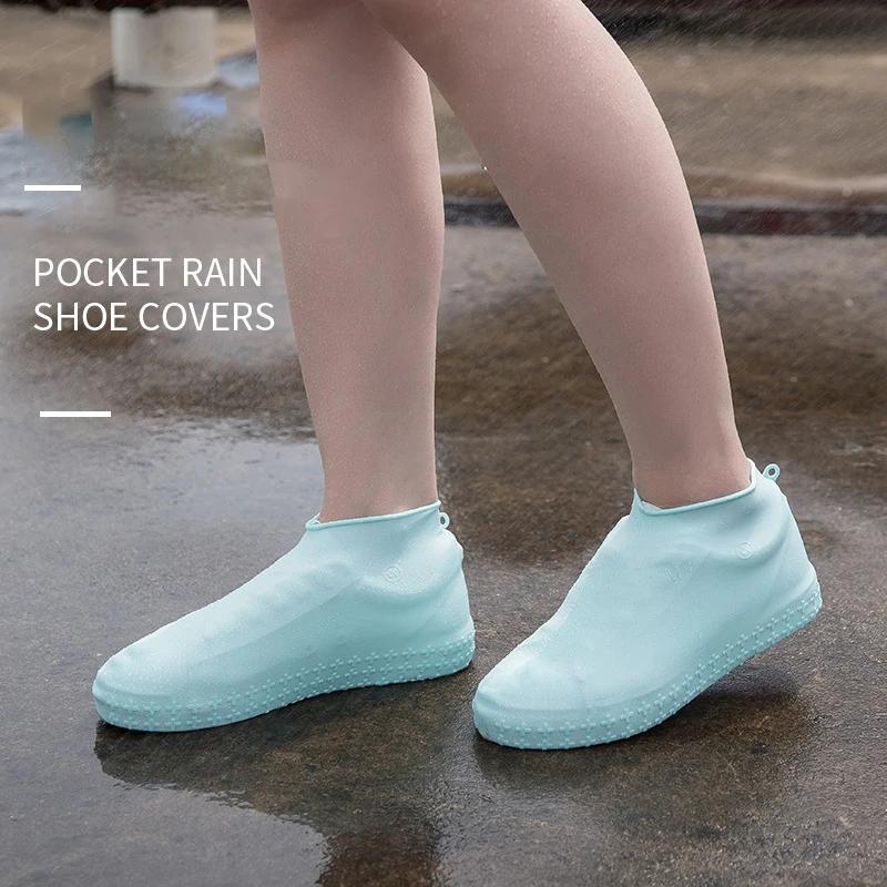 

Rainy Season Silicone Waterproof Shoe Cover Rainy Day Thickening Wear-Resistant Outdoor Rain Portable Rainproof Shoe Cover