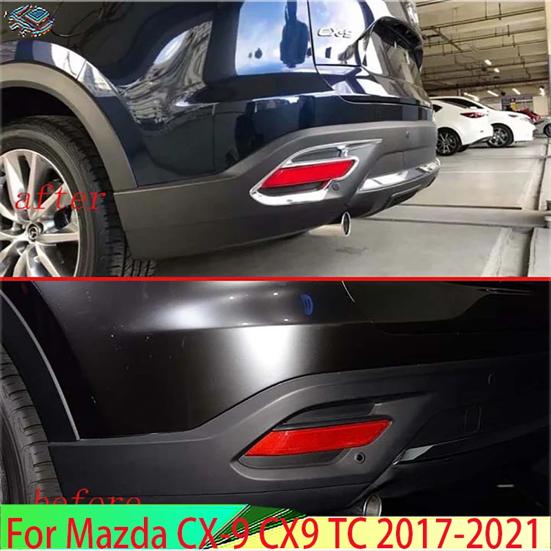 

Декоративные аксессуары для Mazda CX-9 CX9 TC 2017-2021, хромированный задний отражатель из АБС-пластика, крышка противотуманной фары, Облицовочный об...