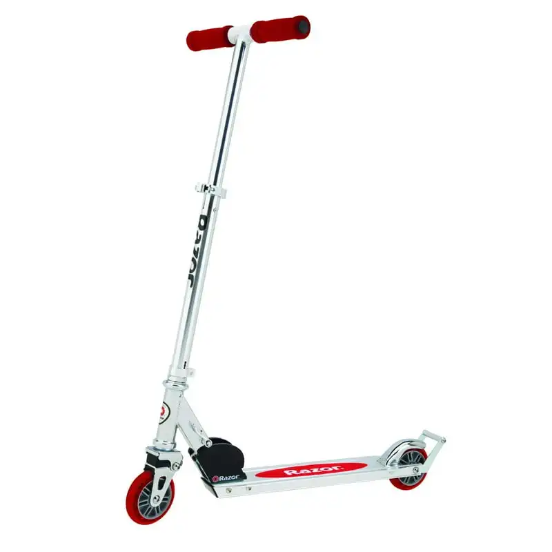 

Kick Scooter for Kids - Wheelie Bar, Front Suspension, Lightweight, Foldable, Aluminum Frame and Adjustable Handlebars Scooter a