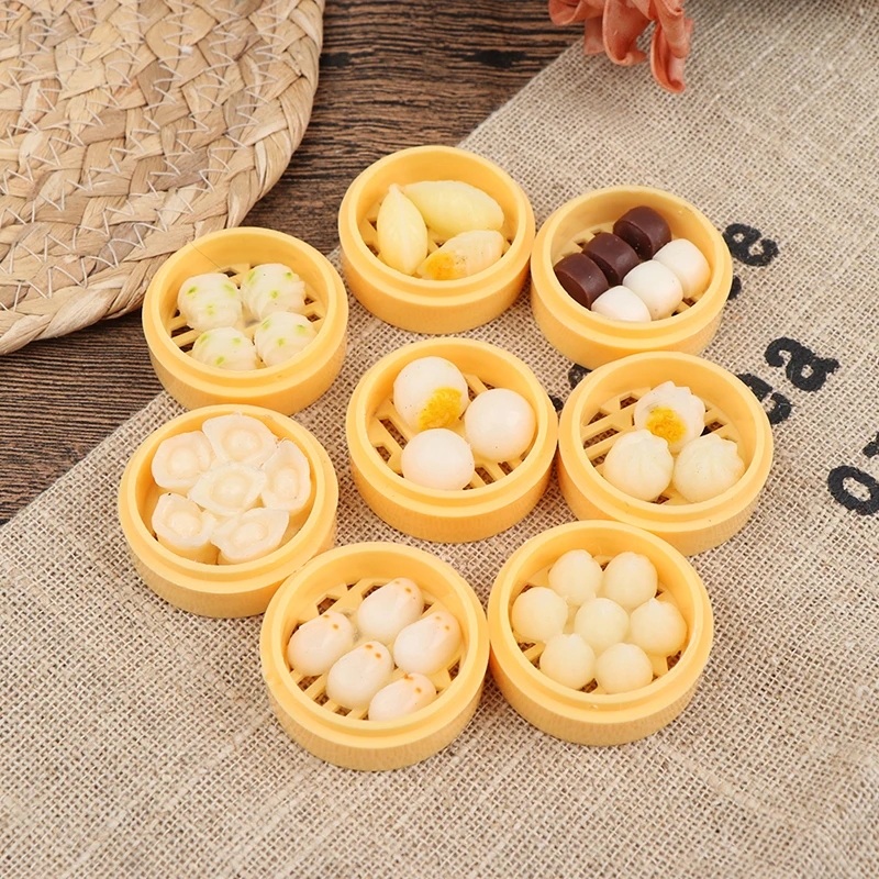 Миниатюрный Кукольный домик в масштабе 1/12 китайская кухня пельмени модель